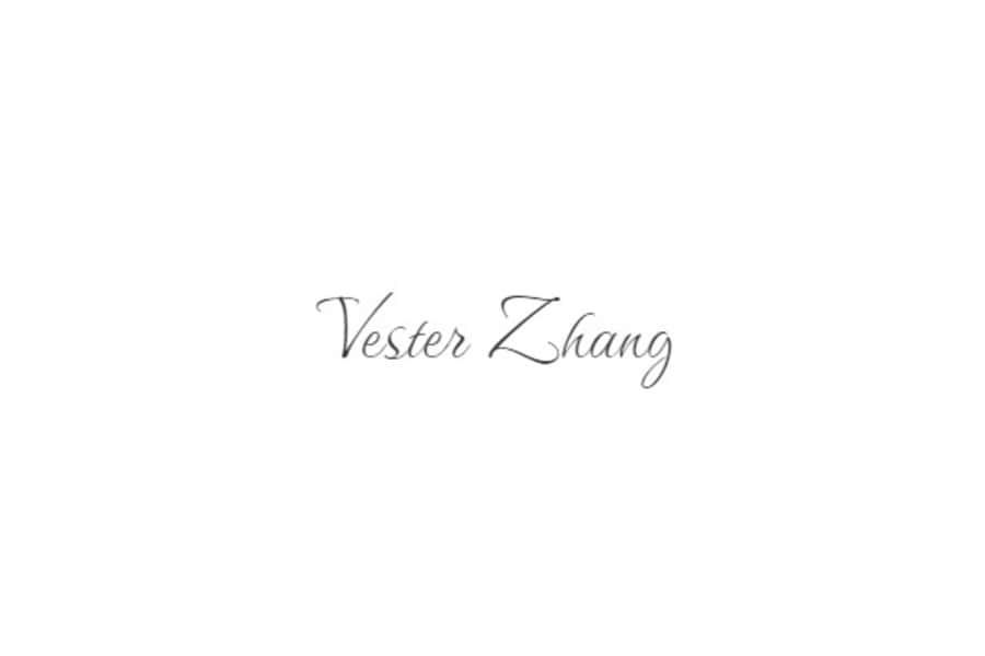 A name, Vester Zhang written digitally