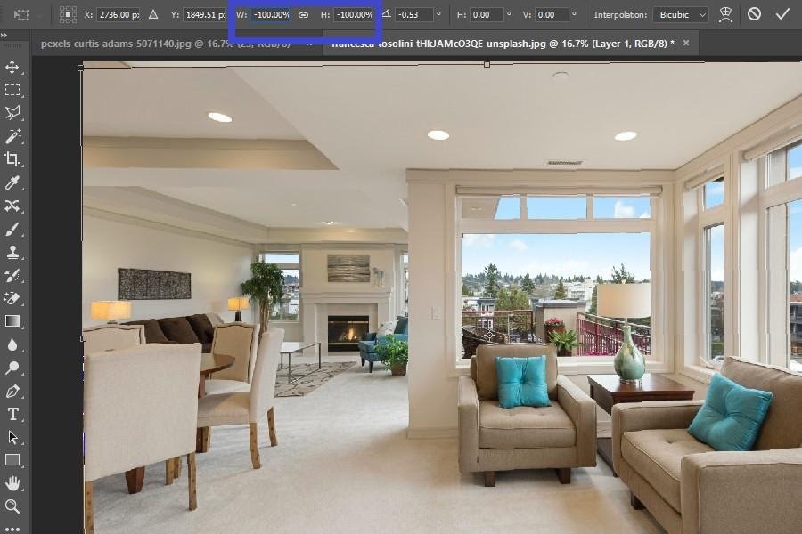 photoshop highlighted width and height input