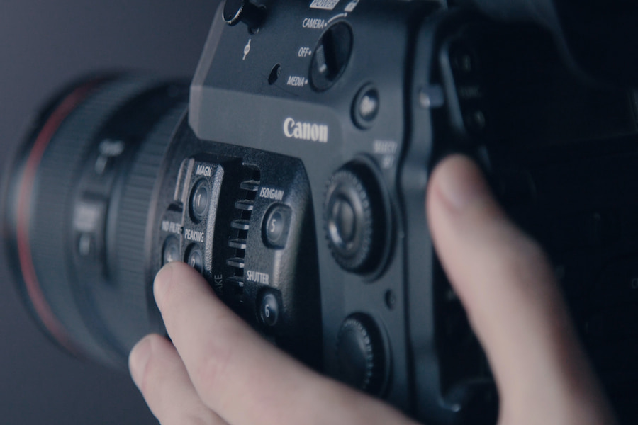A close-up image of a camera