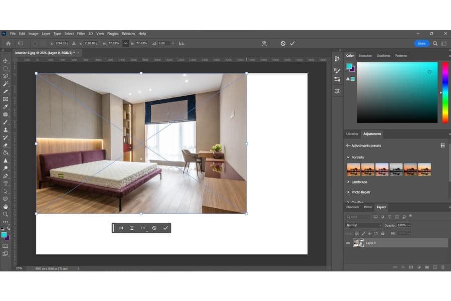 resizing the image