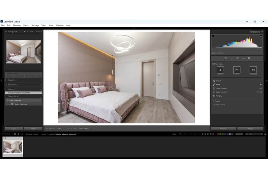 Switch to the Develop Module in Lightroom