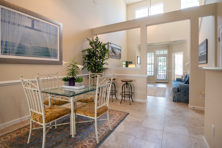 House interior with high ceiling